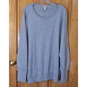 Worthington Light Gray Scoop Neck Sweater